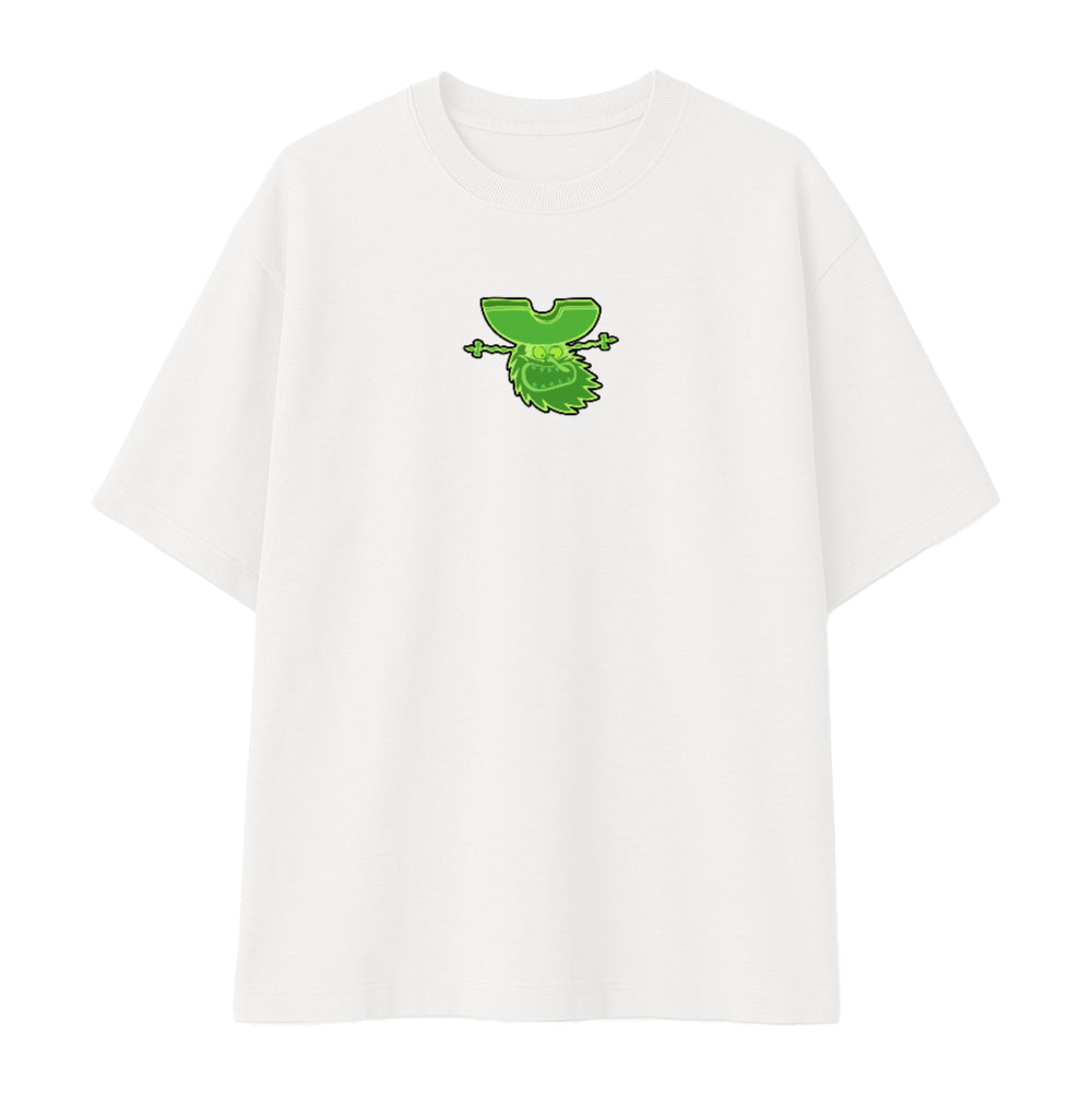 Remera oversize blanca personalizada fondo blanco