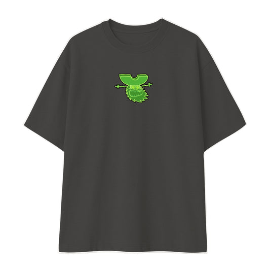 Remera oversize negra personalizada fondo blanco