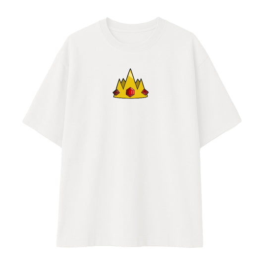 Remera oversize blanca personalizada fondo blanco