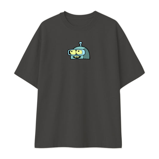 Remera oversize negra personalizada fondo blanco