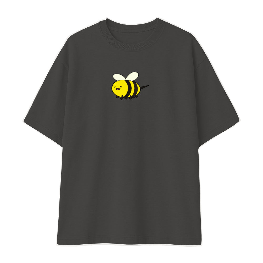 Remera oversize negra personalizada fondo blanco