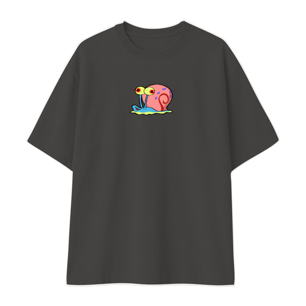 Remera oversize negra personalizada fondo blanco