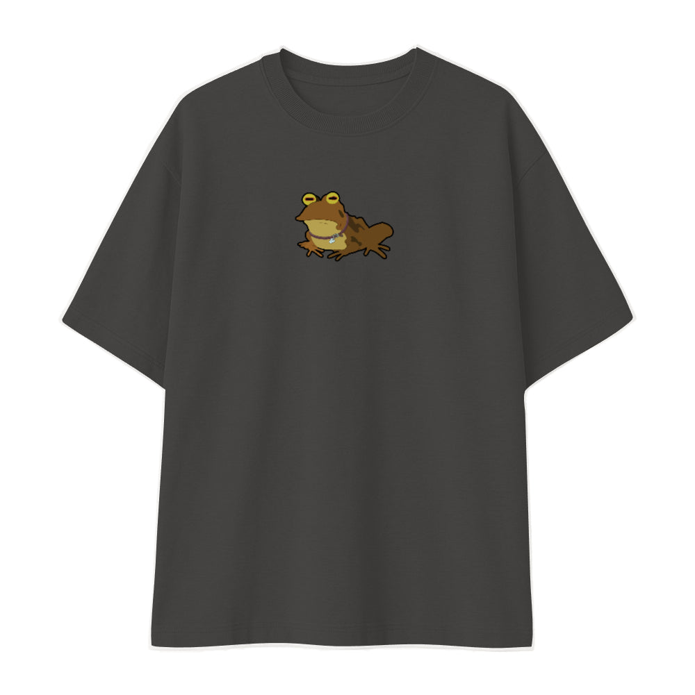 Remera oversize negra personalizada fondo blanco