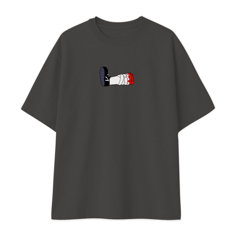 Remera oversize negra personalizada fondo blanco