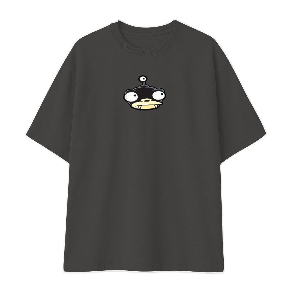 Remera oversize negra personalizada fondo blanco