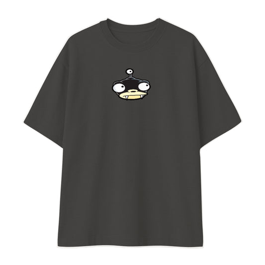 Remera oversize negra personalizada fondo blanco