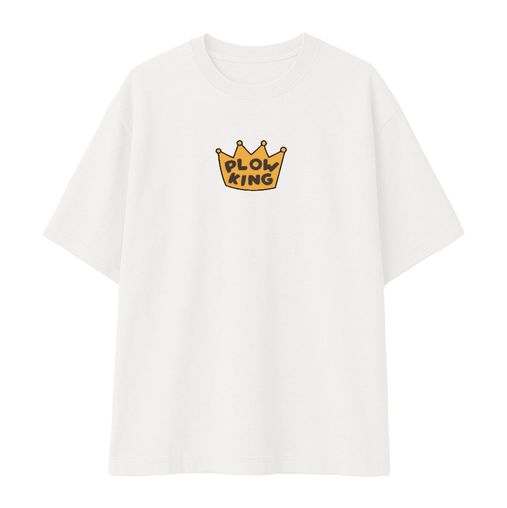 Remera oversize blanca personalizada fondo blanco