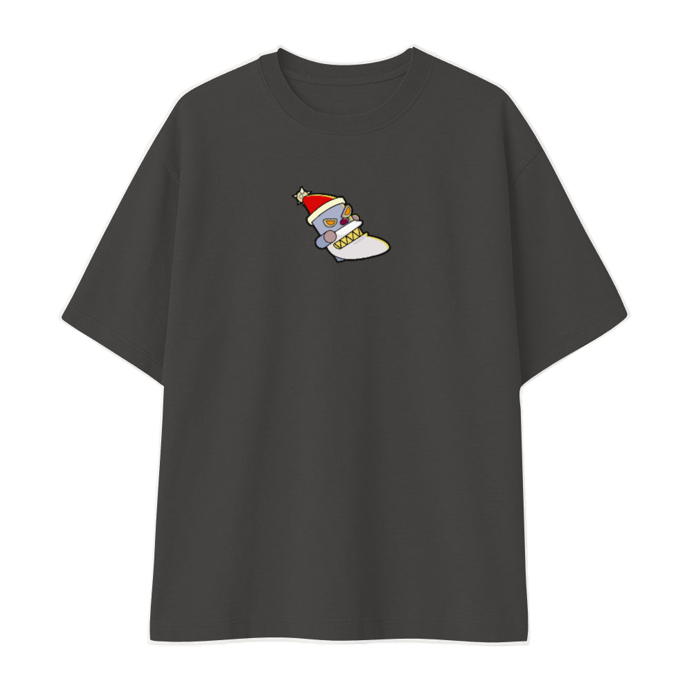 Remera oversize negra personalizada fondo blanco