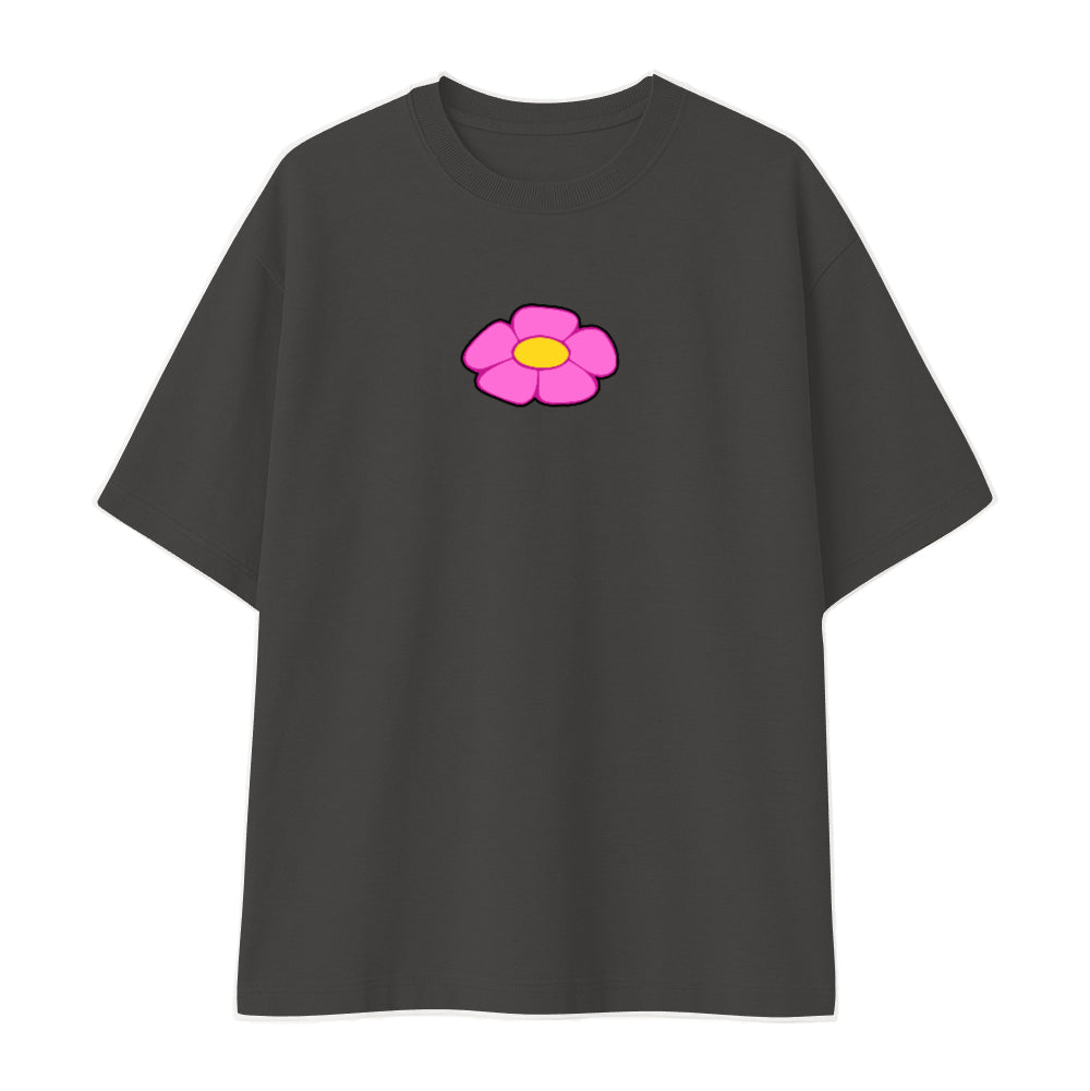 Remera oversize negra personalizada fondo blanco